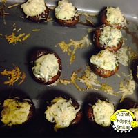 Artichoke Dip Stuffed Mushrooms