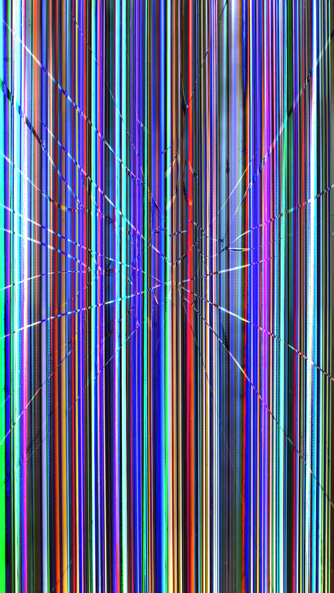 Vertical Lines Cracked Phone Screen