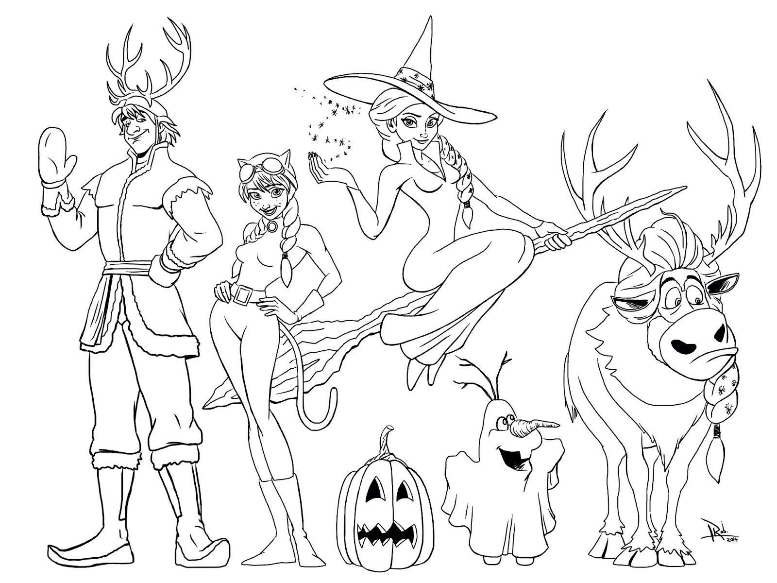 Gambar Untuk Mewarnai Anak Tk Frozen - GAMBAR MEWARNAI HD