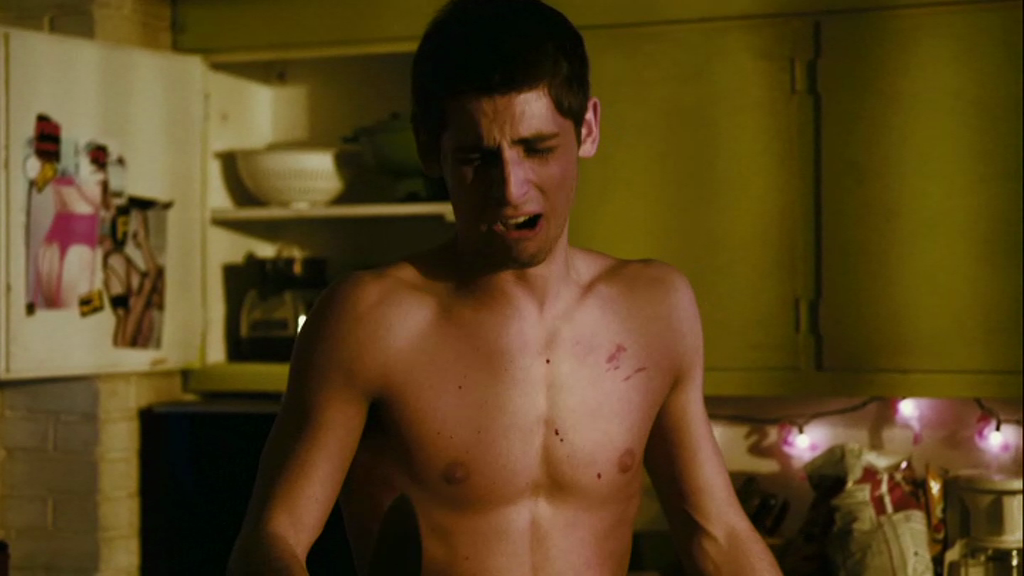 Jean-Luc Bilodeau - Shirtless & Naked in "Piranha 3DD" .