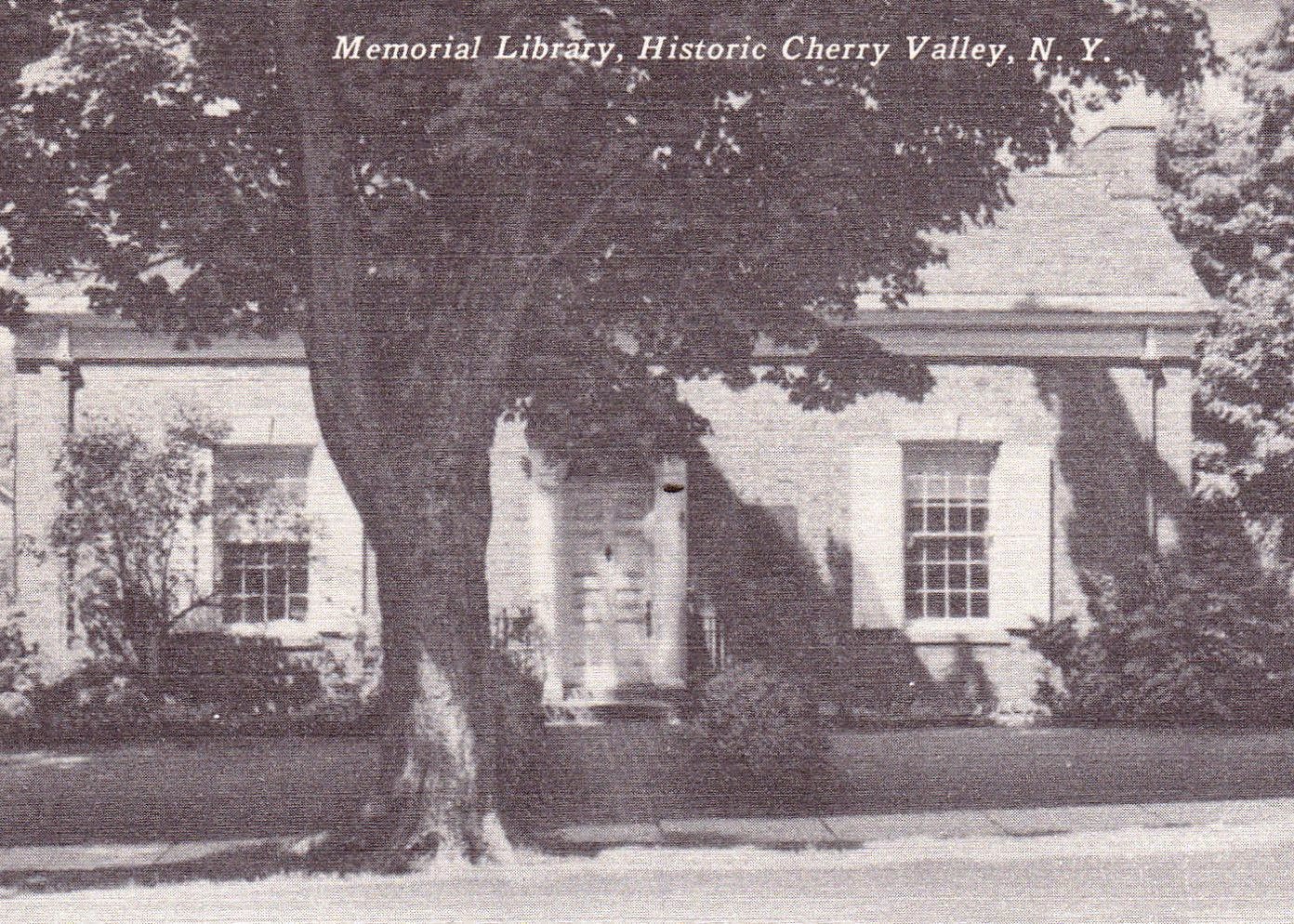Library Postcards Memorial Library, Cherry Valley, New York