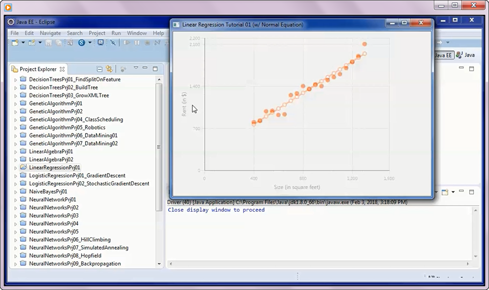 Prototype Project Linear Regression w/ Java & Normal Equation (01)
