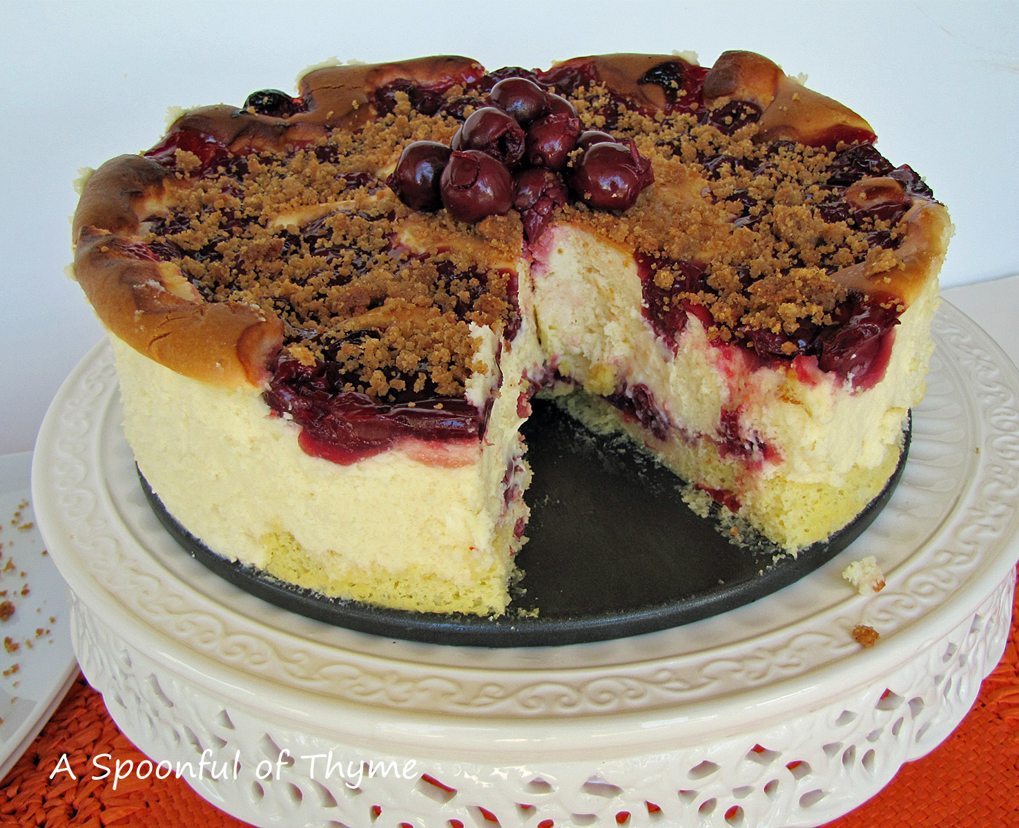 Cherry Crumb Cheesecake