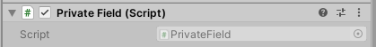 Private field not available to be set in the Inspector
