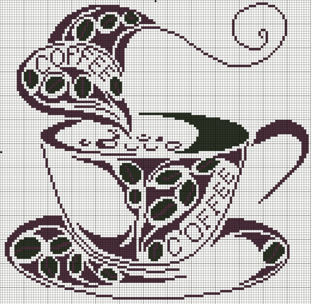 Graficos Ponto Cruz Xicaras Gráficos ponto cruz Drica: Lindas xícaras de café
