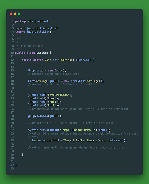 Belajar Mengimplementasi Getter Dan Setter Pada Arraylist Java - Java ...