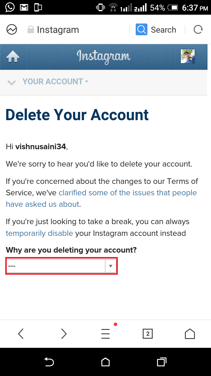 how to delete instagram account how to delete instagram account