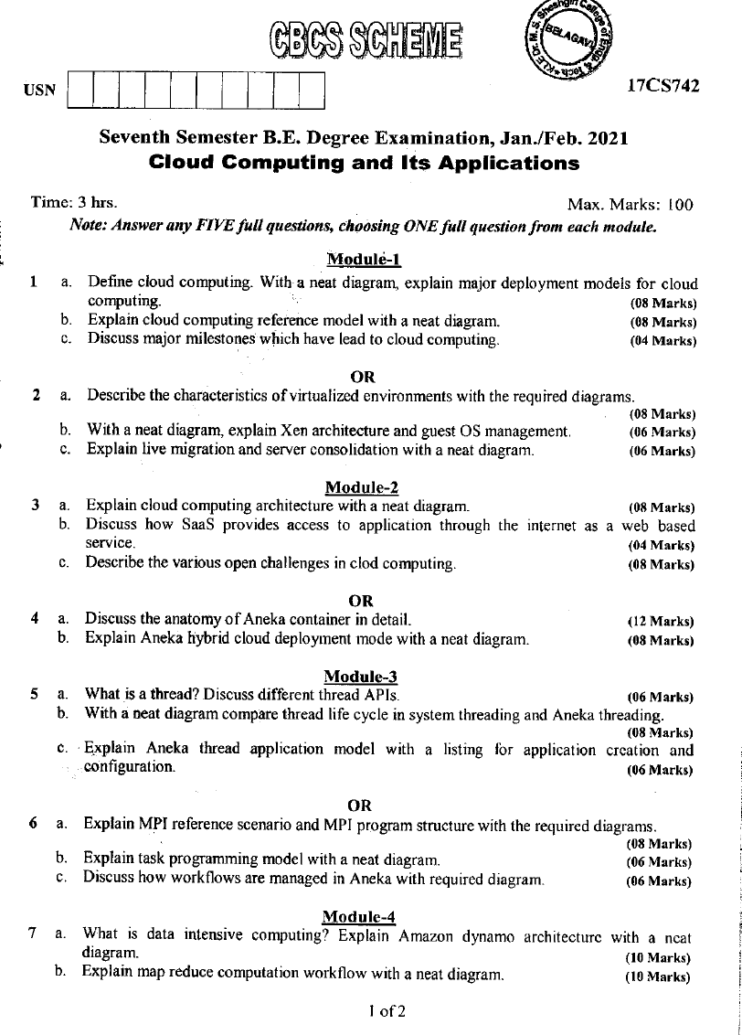 Visvesvaraya Technological University B.E. COMPUTER SCIENCE (CBCS