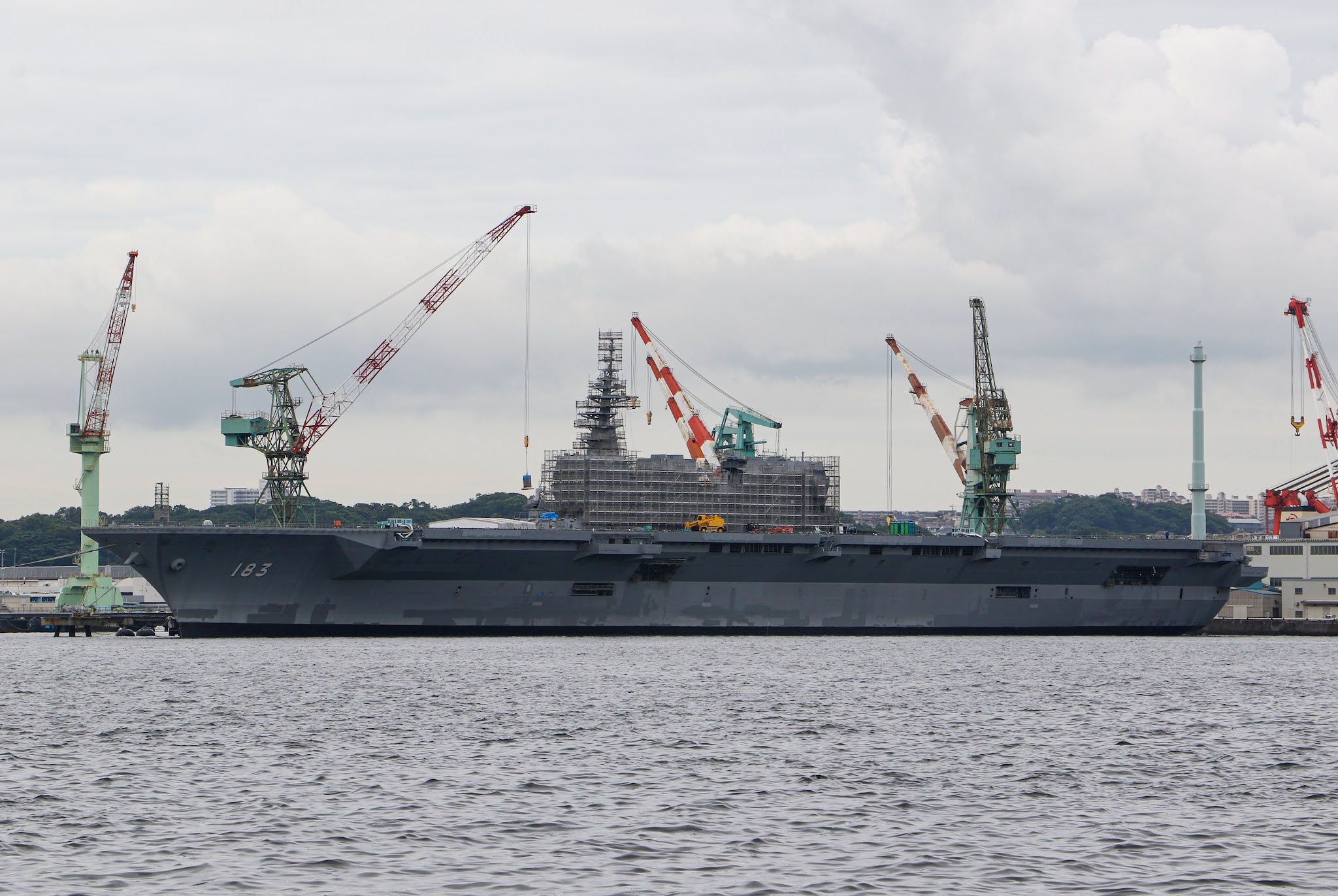 Japan's First Aircraft Carrier since WWII. Photo depicts the helicopter