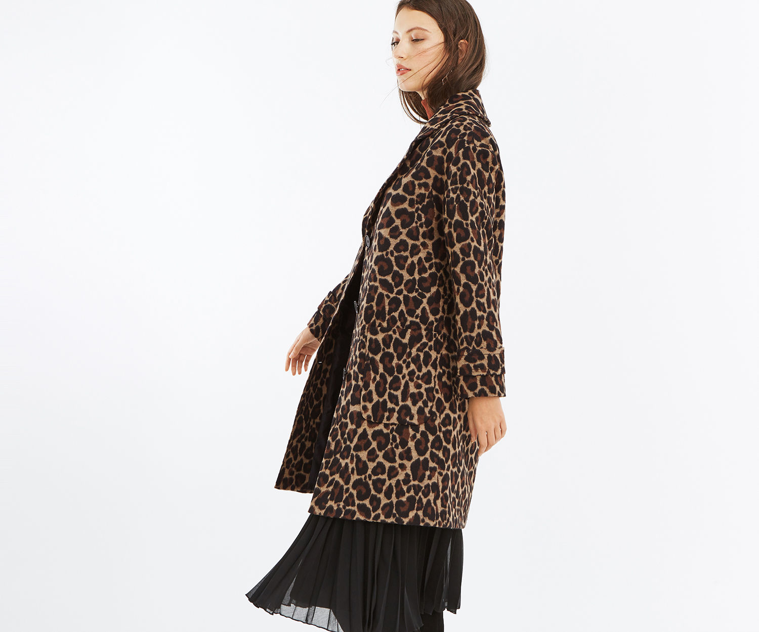 oasis leopard print coat