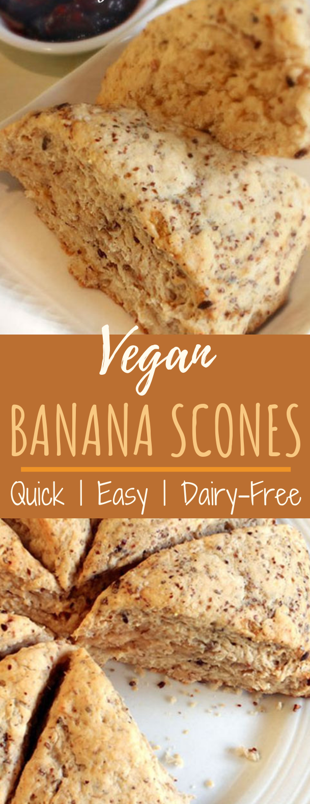 Quick & Easy Vegan Banana Scones #brunch #vegetarian