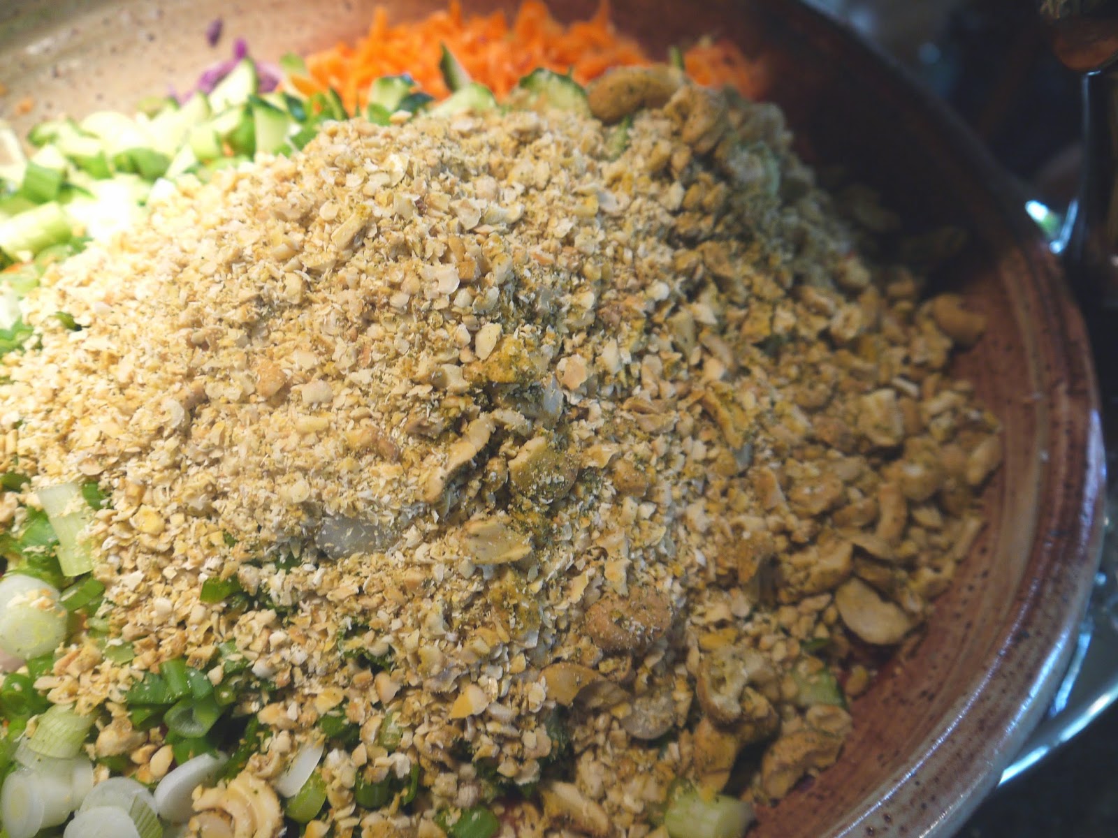 Thai Rice Noodle Cabbage Salad with Kaffir lime Chili Dressing