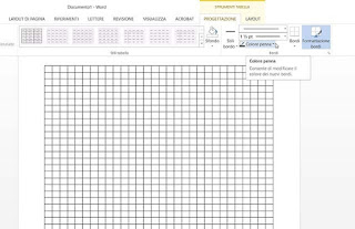 Come creare un foglio a righe o a quadretti con Word 