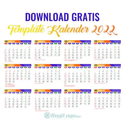 Template Kalender 2022 Vector cdr - Bagilogo.com