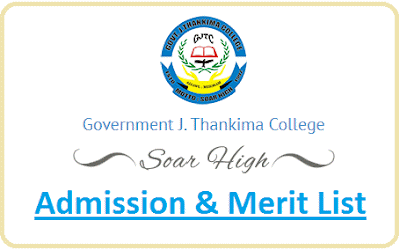 Govt J Thankima College Merit List