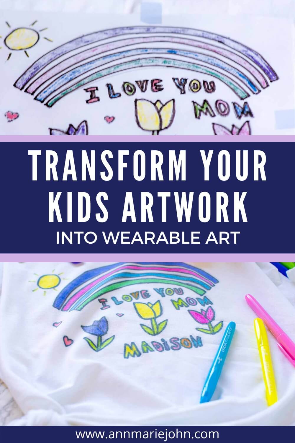 Craftaholics Anonymous®  How to Turn Kids Artwork into a T-shirt