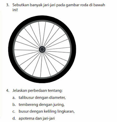 PJJ Matematika Tentang Unsur-unsur lingkaran (titik pusat, jari-jari