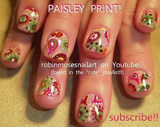 paisley nail, retro nail design, green and pink nail, bandana nail, peace sign nail, funky nail, unique nail, flawless nail, robin egg blue nail, orly frisky, retro nail, pastel nail,