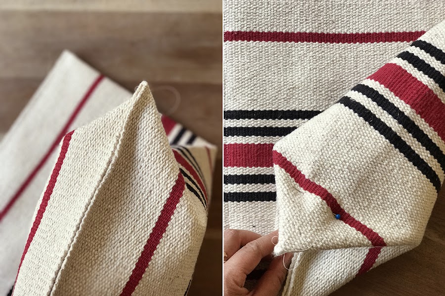 Bolso con alfombra de IKEA