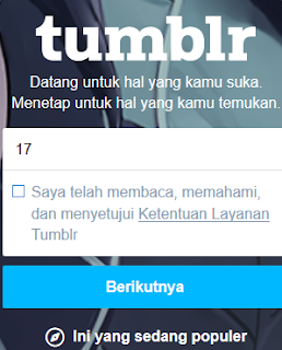 cara membuat blog di tumblr