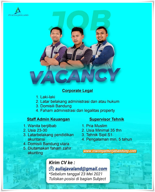 Lowongan Kerja Karyawan Aulia Java Land 2021
