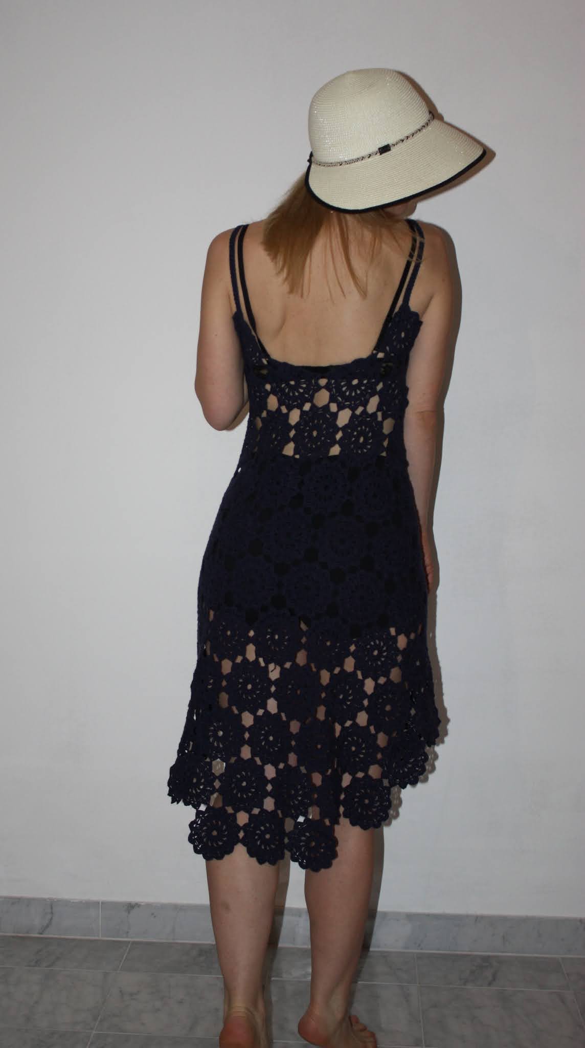 Craftrebella Blue Crochet Slip Dress