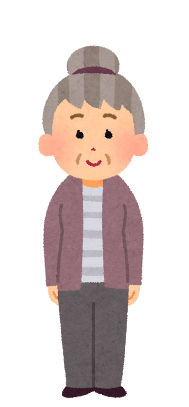 いろいろな角度から見たお婆さんのイラスト かわいいフリー素材集 いらすとや