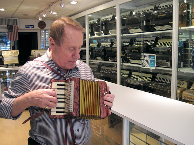 The curator of the Old New York Accordian Museum is happy to start a jam session for you