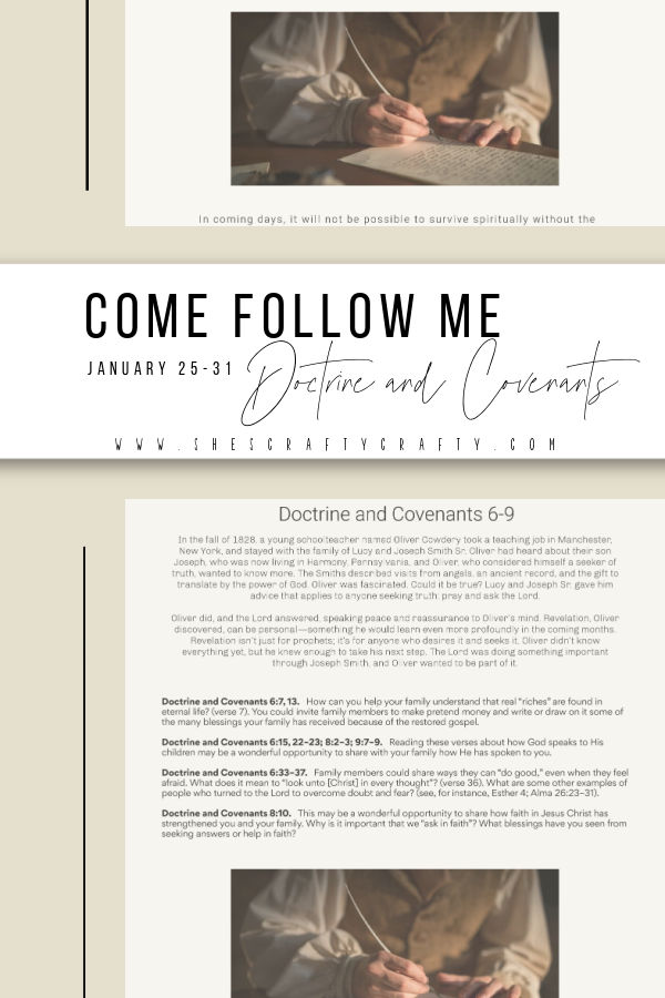 She's Crafty Free Printable Come Follow Me Lesson D&C 69