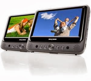 Dual Screen Portable DVD Players Dual Screen Portable DVD Players lebih sempurna. DVD dipasang pada sandaran kepala kursi depan', dan mereka memungkinkan dua penumpang kursi belakang agar menikmati film dengan layar yang di depannya