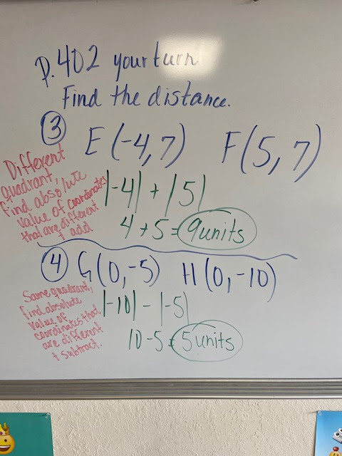Mrs. Negron 6th Grade Math Class: Lesson 14.1 Distance in the