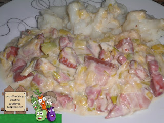 Mistura de Bacon com Alho-Francês