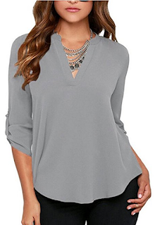 Grey casual blouse