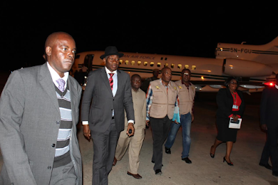 1a4 GEJ arrives Lusaka International Airport