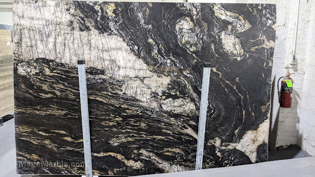 Black Leathered Granite Slab