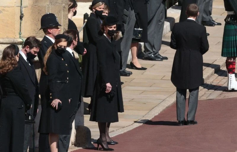 Queen Elizabeth, the Duchess of Cornwall, the Duchess of Cambridge, the Countess of Wessex and Prince Harry