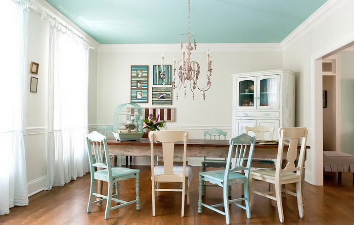 El mejor color para el techo - 18 decorativas ideas