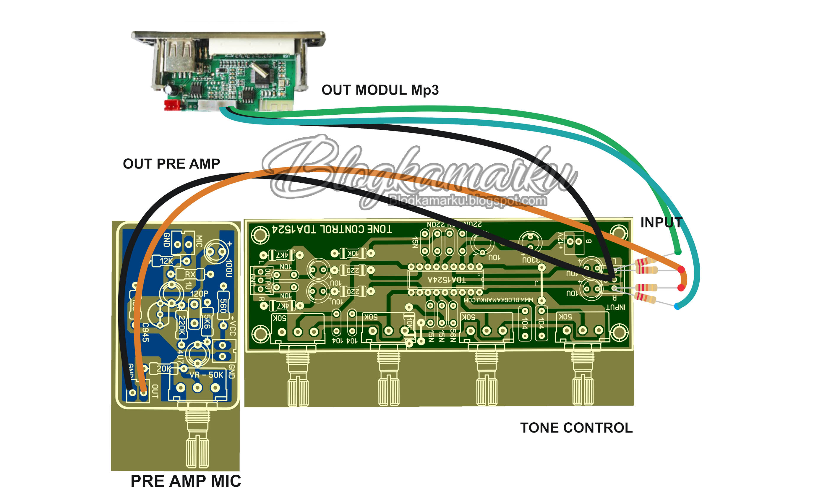 Cara Pasang Preamp Microphone Pada Tone Control Power Stereo Blogkamarku