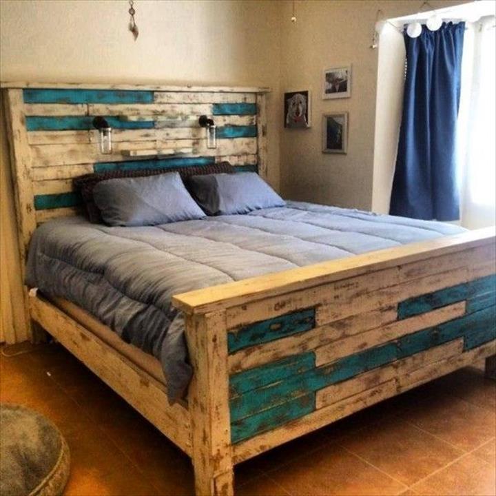40 Diy Ideas Easy To Install Pallet, How To Build A Full Size Bed Frame Out Of Pallets
