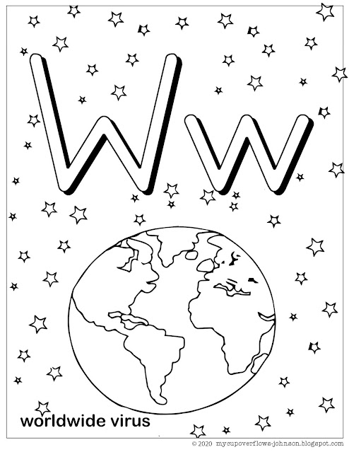 worldwide virus coloring page