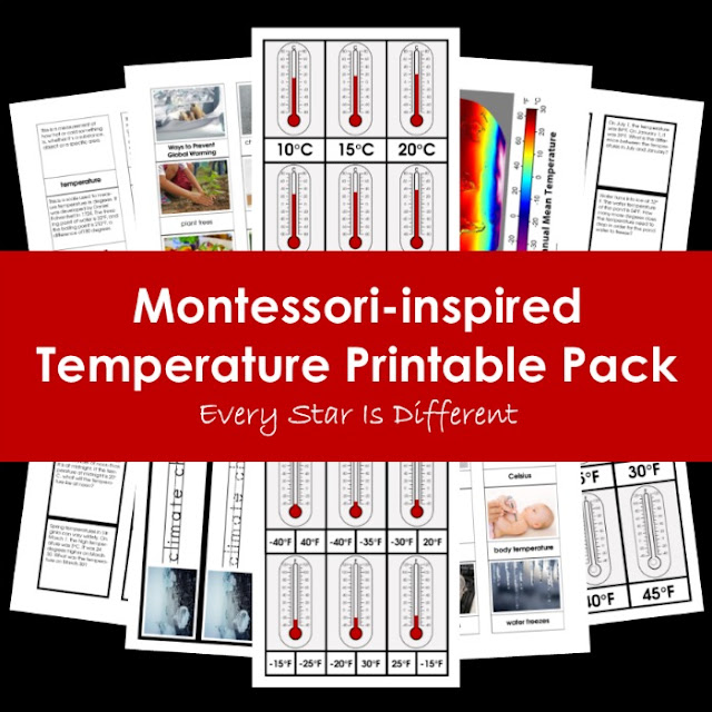 Montessori-inspired Temperature Printable Pack