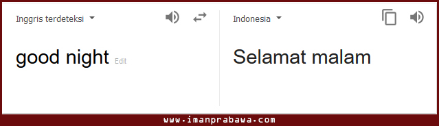 Arti Good Night Dalam Bahasa Inggris