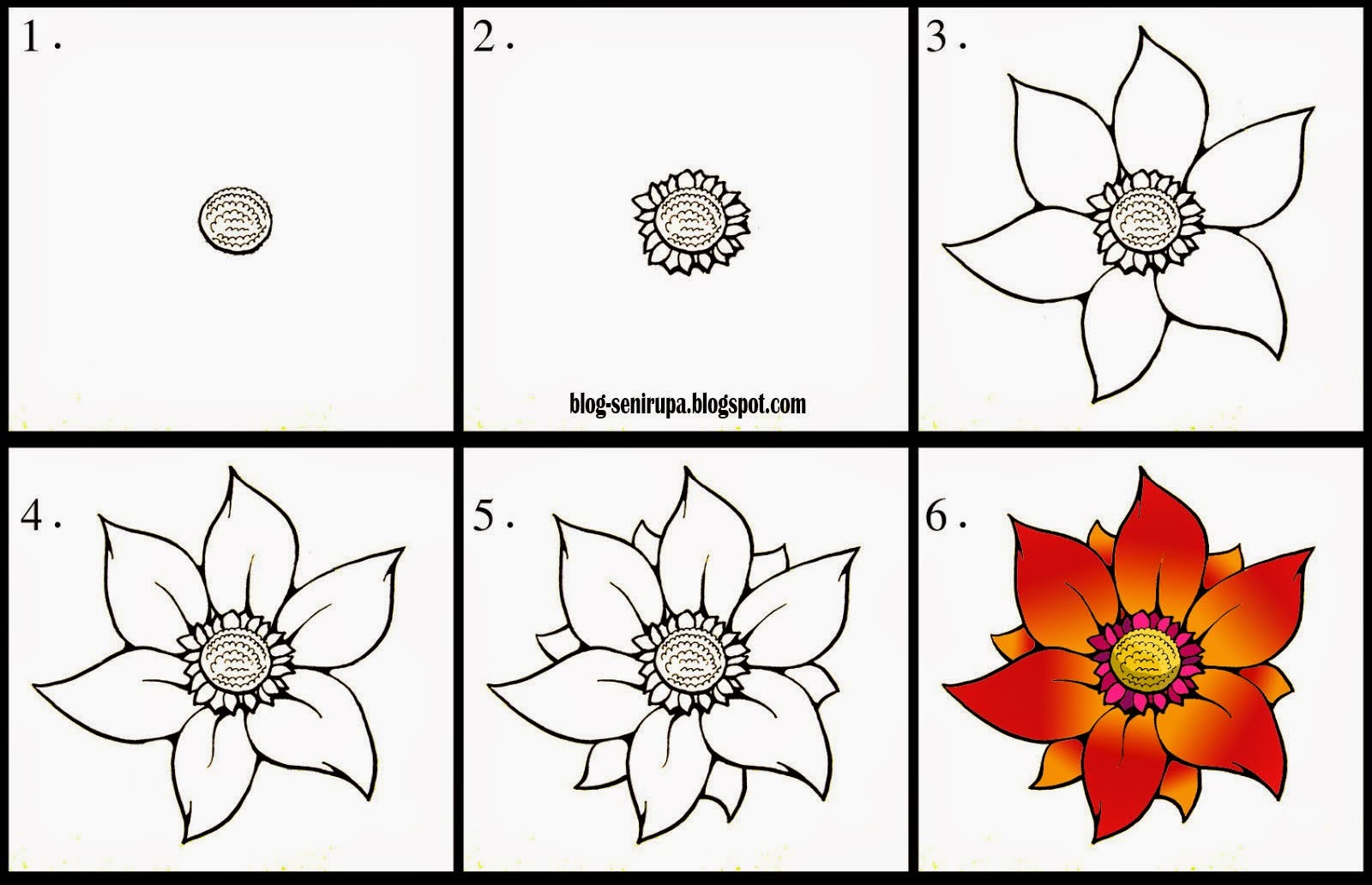 8 Cara Menggambar Flora Langkah demi Langkah - SENI RUPA