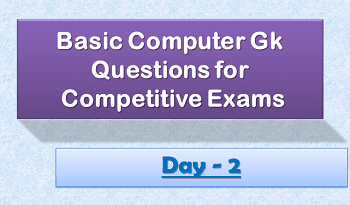 Computer Gk Questions Day2 2020