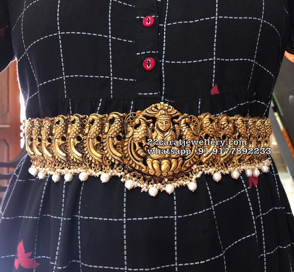 Mango Necklace and Vaddanam in 925silver Jewellery Designs