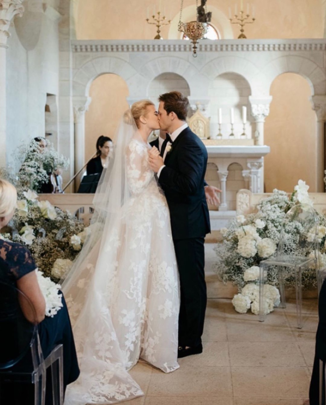 Love Story: A Monique Lhuillier Wedding Gown of Dreams at the Chateau de Varennes