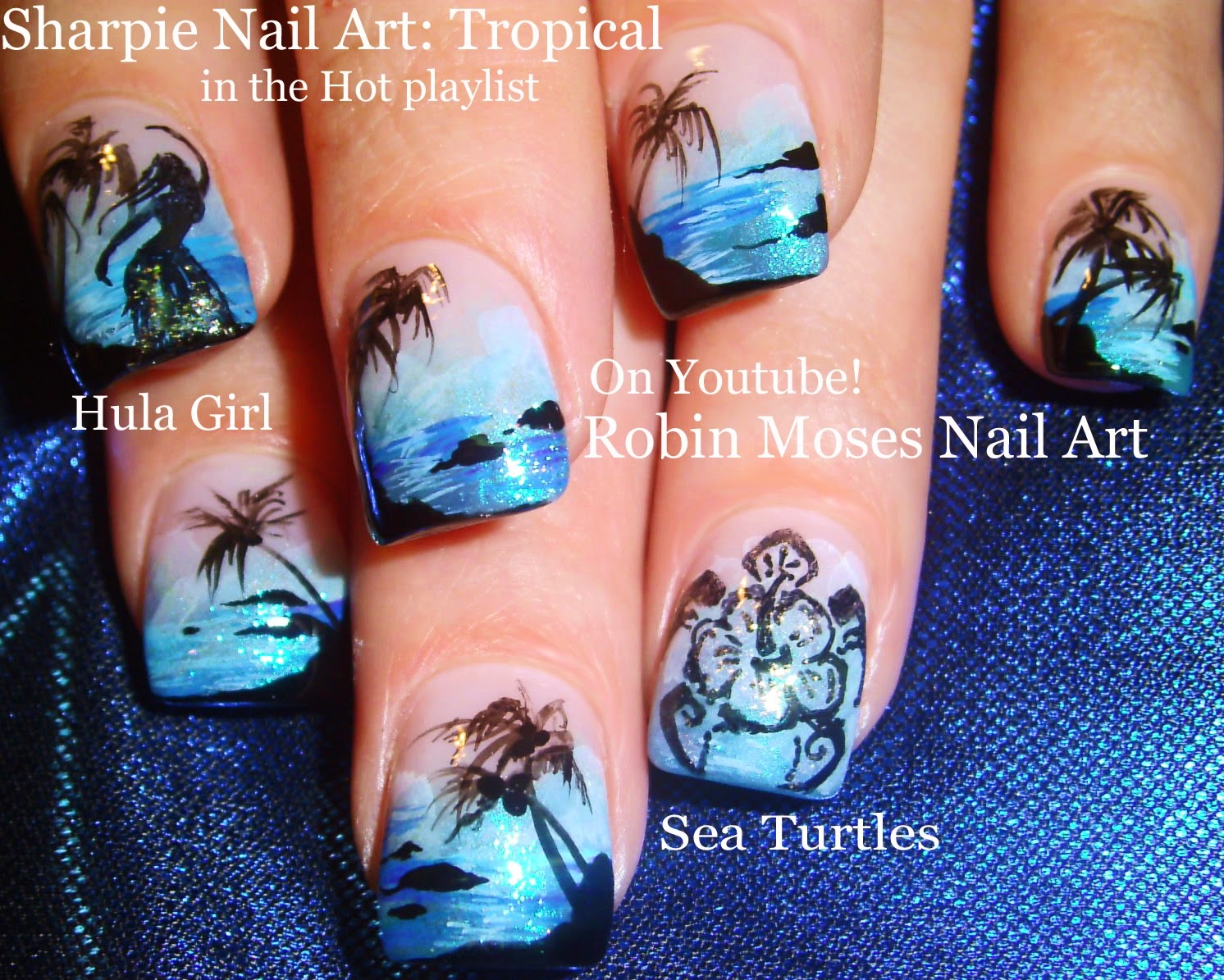 5. Colorful Hawaiian Nail Art Tutorial - wide 6
