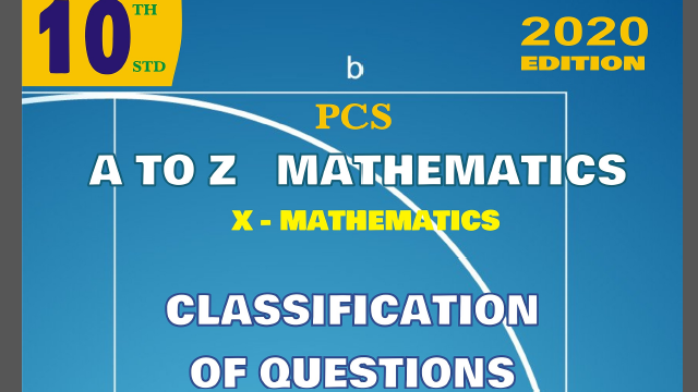 10TH MATHS CLASSIFICATION OF QUESTIONS