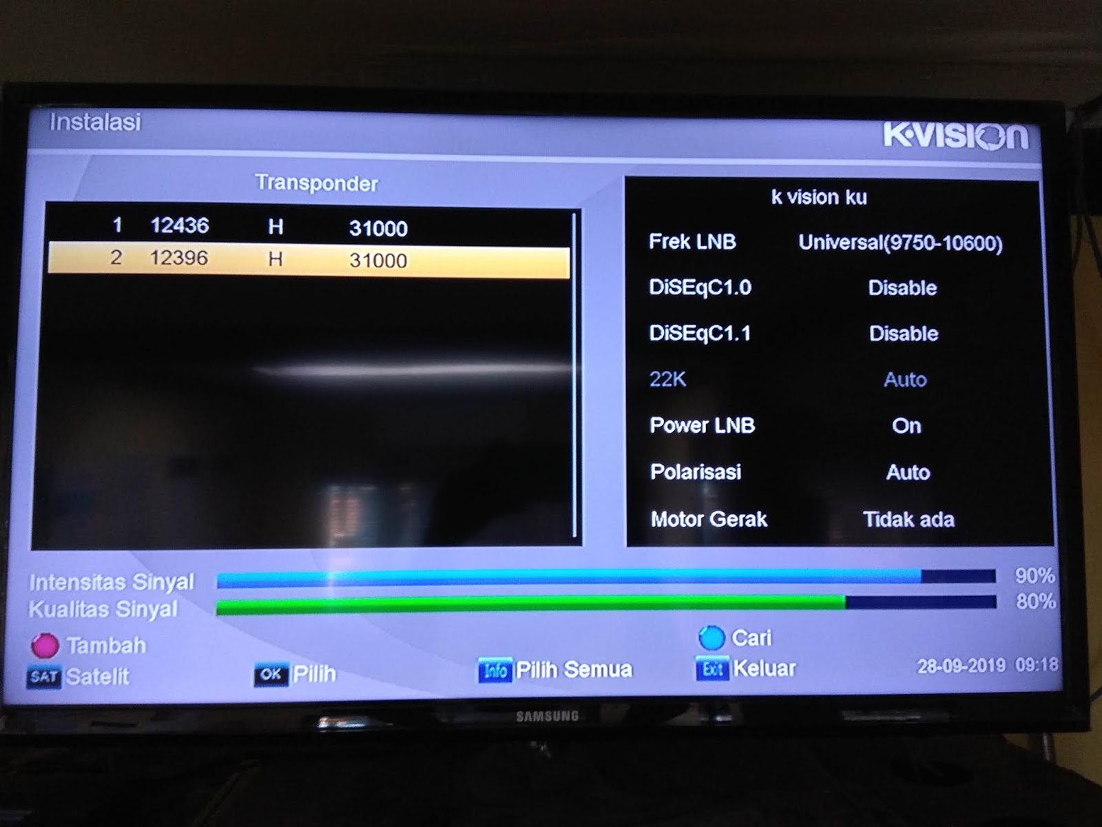 Cara Memasang Kvision Bromo C2000 Di Frequensi Ku Band Biss Key Satelit Powervu Tandberg