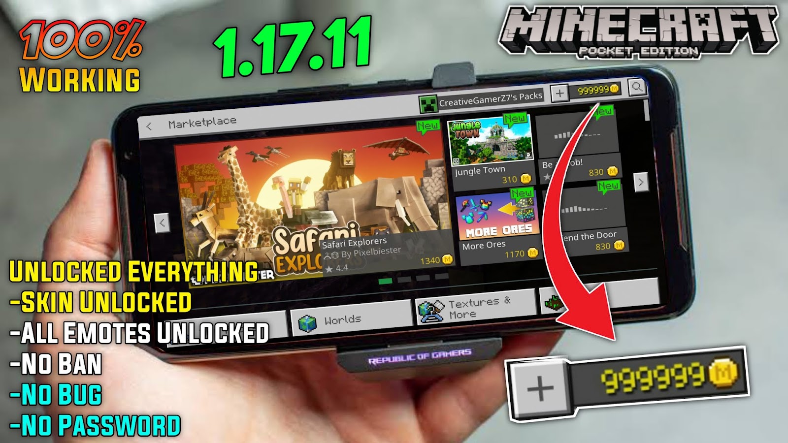 Minecraft pocket edition mods one